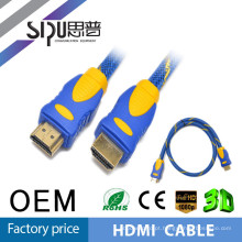 SIPU high quality Gold Plated bulk HDMI cable 1.4v supporting 4k*2k,3d and Ethernet